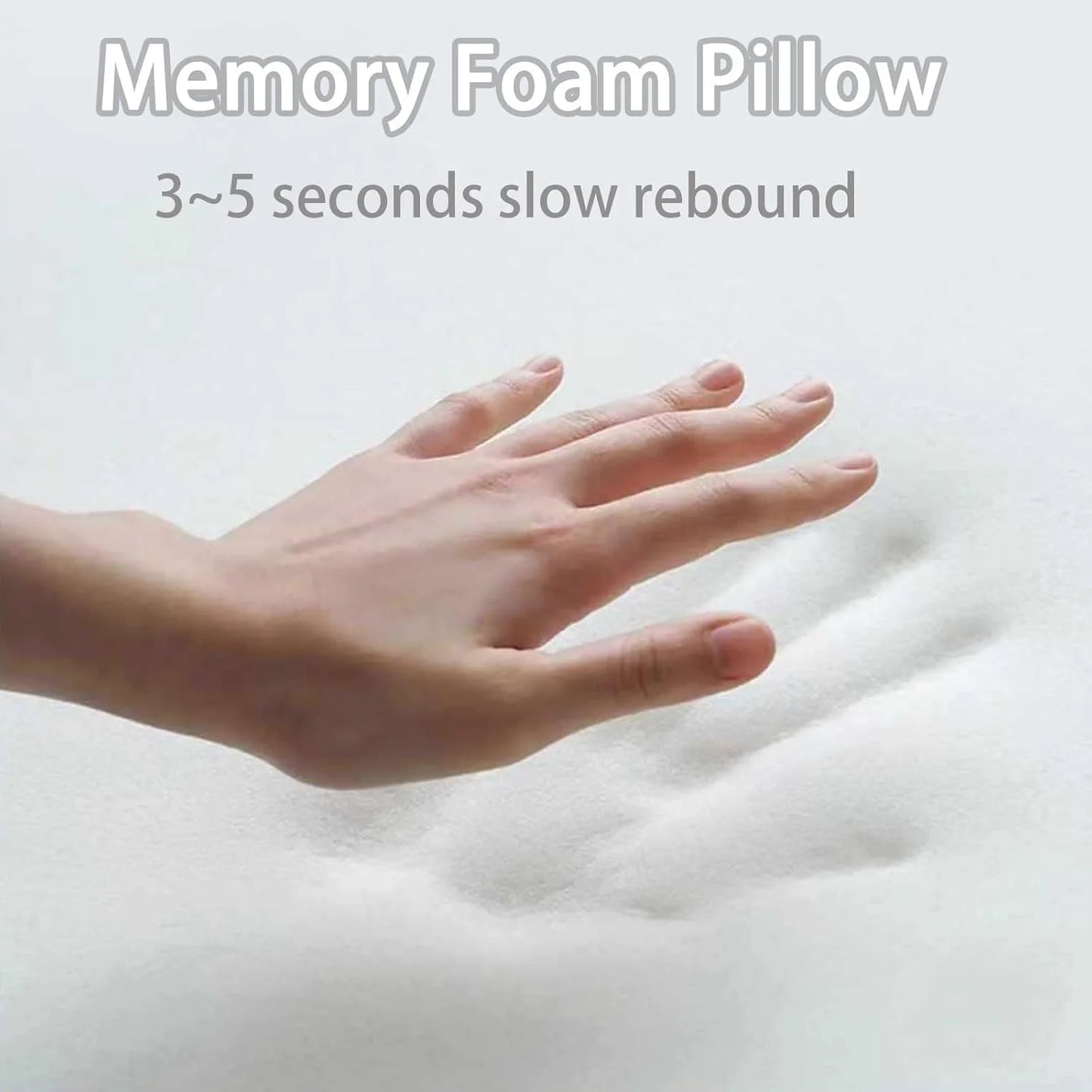 Cervical Pillow for Neck Pain Relief, Ergonomic Hollow Design, Odorless Memory Foam Pillow for Sleeping, Orthopedic Contour Neck Support Pillows with Additional Pillowcase, Gray